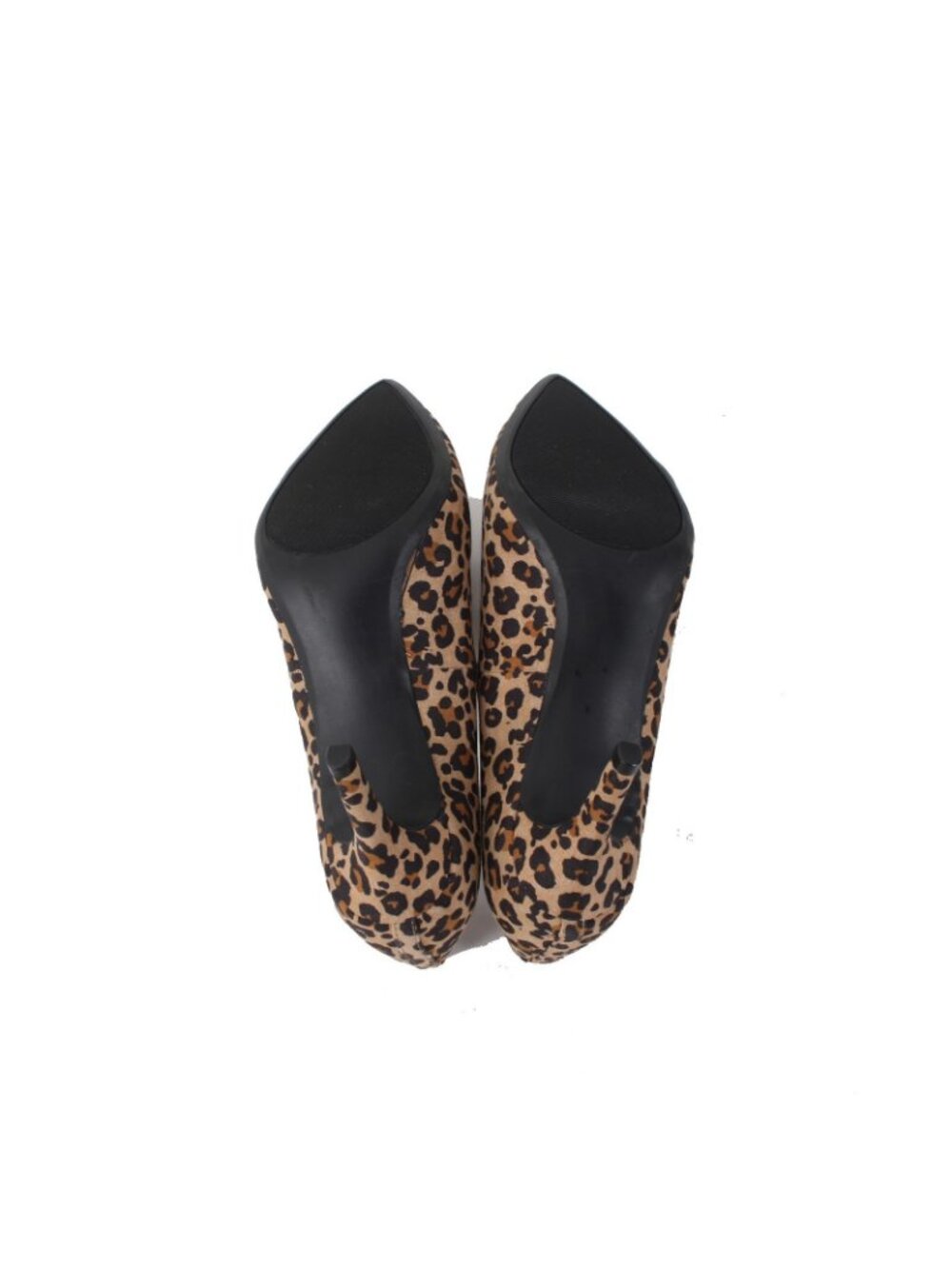 Apt 9 Heels Tinsleyy Cheetah Sz 9 M Brown Black Animal Print Fabric 3" Heels - Picture 5 of 9